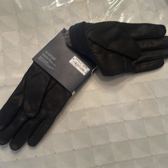 Club Room Snap Leather Tech Tip Gloves XL  100% cashmere lining - Picture 2 of 6